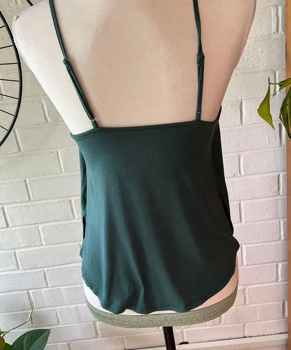 American Eagle Olive Green Soft And Sexy Crop Top - Image 2