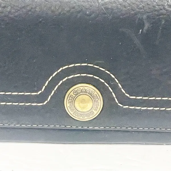 COACH Vintage Chelsea Black Pebbled Leather Bifold Wallet Clutch - Image 2
