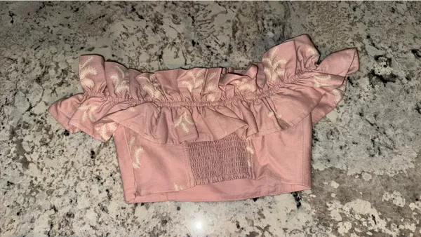 ZARA Crop Top Pink Floral - Image 2