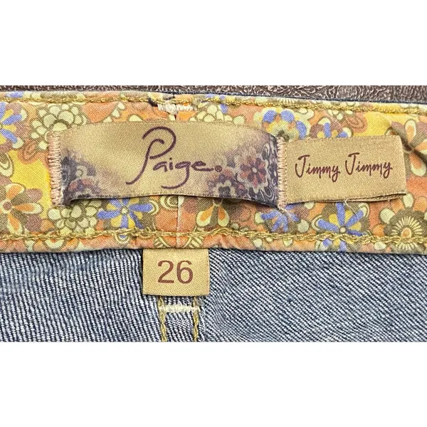 PAIGE Jimmy Jimmy Skinny Jeans Dark Wash Low Rise Stretch Denim 26 Normcore - Image 3