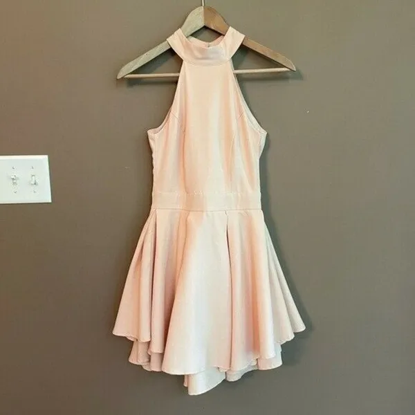 Lulus Rehearsal Open Back Skater Skirt Peach Size‎ XS - Image 8