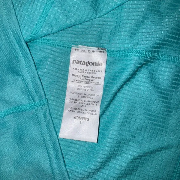 89 | Patagonia Gorpcore Hiking Capilene Midweight‎ Baselayer Turquoise Women L - Image 5