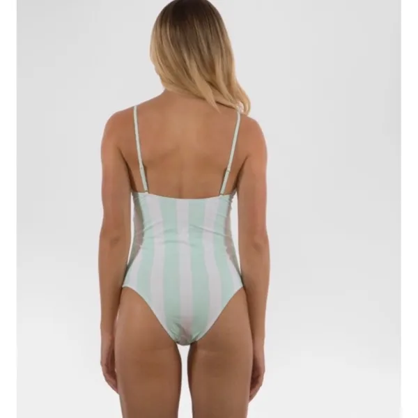Sugar Coast by Lollis‎ Swim Flamingo Striped One Piece Swimsuit Women Size Small - Image 8