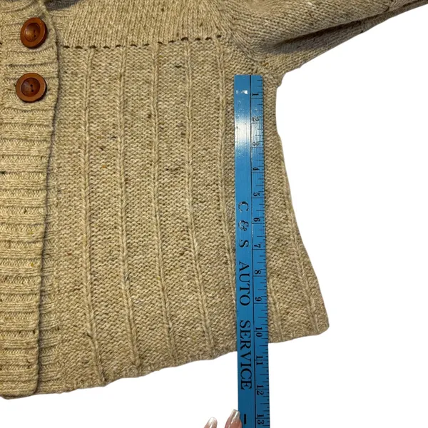 Knit Cardigan Sweater Beige Speckled Forest Fairy Grunge Boho Whimsy‎ Sz M - Image 6