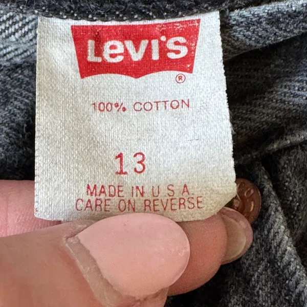 Vtg Levi's 501 17501 High Waisted Mom Jeans Black Cotton Made in USA‎ Sz 13 26" - Image 4