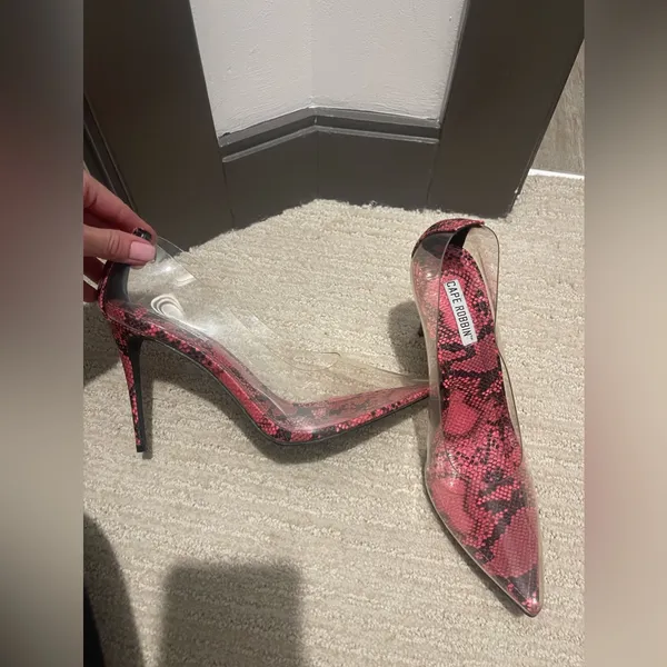 Nwot Cape Robbin Clear Transparent Pink Snake Pumps 9 - Image 14