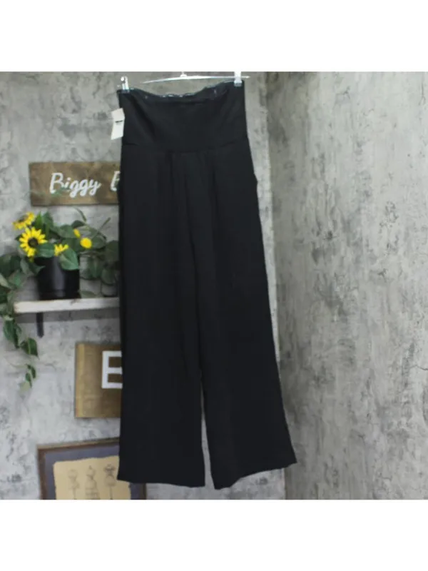 A New Day Strapless Smocked Bandeau Jumpsuit with Pockets 93534280 Black M - Image 2