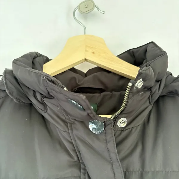 J.Crew Womens Long Puffer Coat Black Removable Hood‎ Quilted Parka Jacket - Image 8