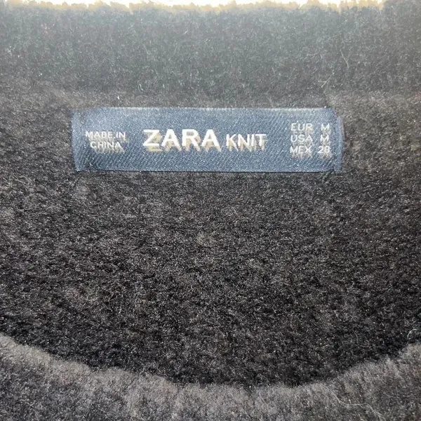 ✨Black Zara Oversized Chunky Knit Crew Neck Long Sleeve Sweater✨ - Image 9