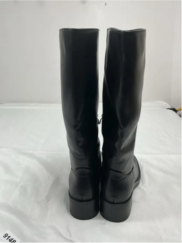 Dream Paris Womans Excellent Pull On Knee High Riding Boots Size 7.5 Black - Image 4