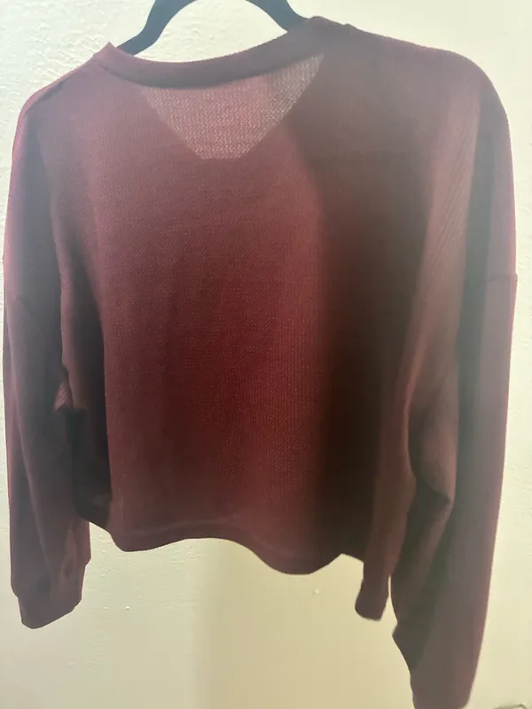 & Other Stories Burgundy Fall Knit Sweater - Image 2