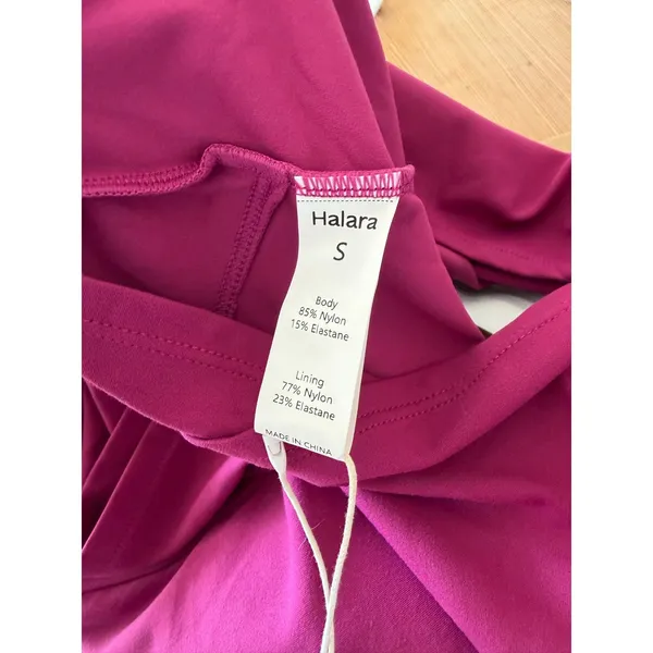 NWT Halara One Shoulder Cropped Active Top Built-In Shelf Bra Size Small - Image 3