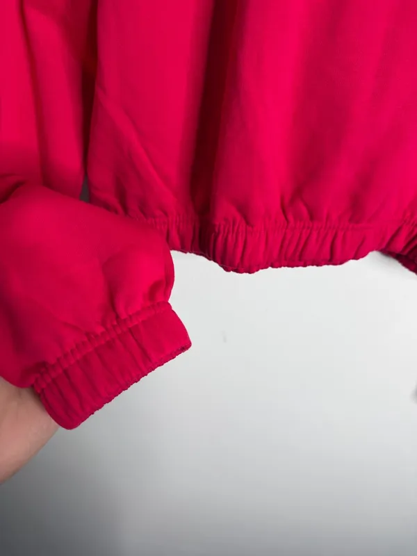 DayBreak Pink Cropped Hoodie Large Barbiecore Loungewear‎ Sporty Chic Streetwear - Image 6