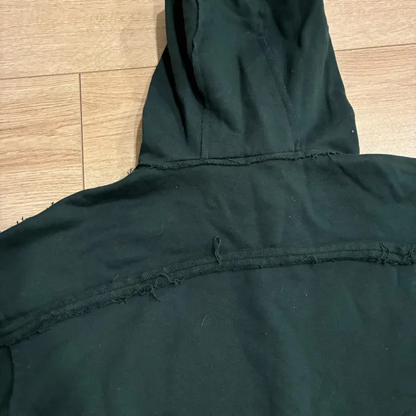 Alo Yoga Women’s Effortless Hoodie Cropped Green Cotton Blend Size S - Image 8