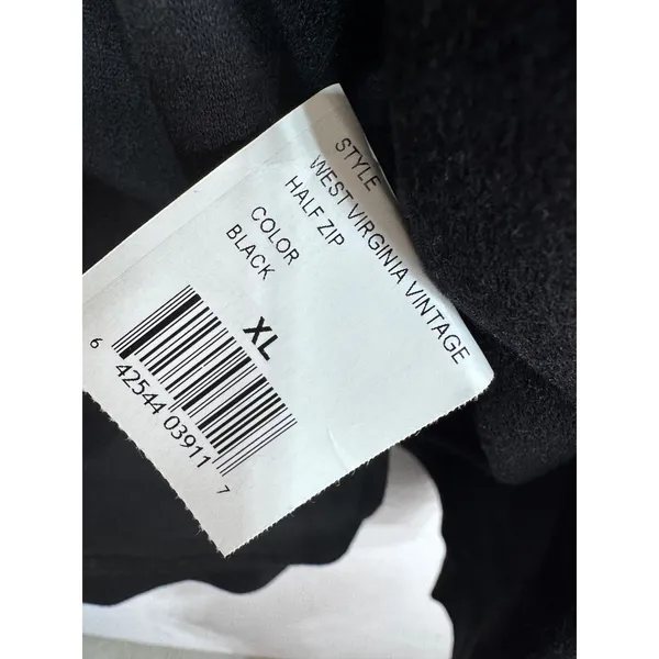 Hype and Vice Crop XL Black West Virginia WVU Half Zip Sweatshirt Collegiate New - Image 4