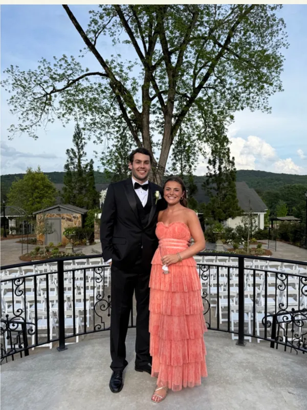 Hutch The Monaco Gown in Peach - Image 4
