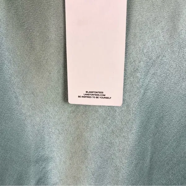 Lanston Cowl Neck Satin Slip Dress Sage Blue XS L-0001AS - Image 13