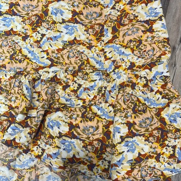 Free People Nadia Floral-Print Ruffle-Hem Skirt size 8 - Image 6