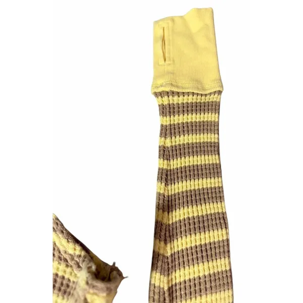 Free People We The Free Pretty Little Thermal Oat Combo-Elise Stripe Women's Size Small‎ - Image 9