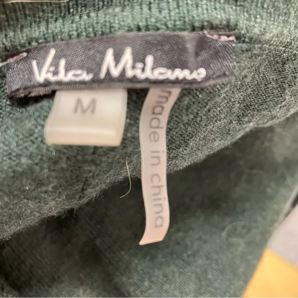 Vila Milano Cowl Neck Tunic oversized‎ sweater hunter green women’s medium - Image 12