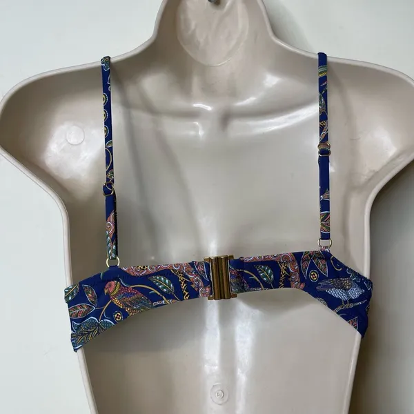 J.Crew Jungle Leopard Print Two Piece Swimsuit Blue Womens S - Image 6