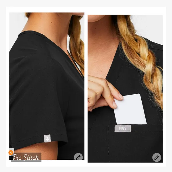 Figs Technical Collection Catarina V Neck Scrub Top - Image 3