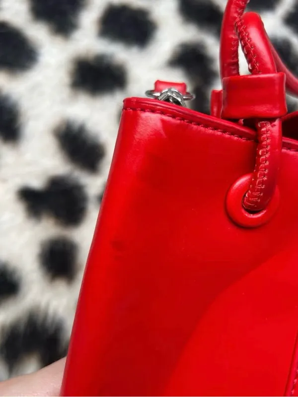 Commense Red Mini Bucket Crossbody Bag - Sleek Women's Handbag - Image 5