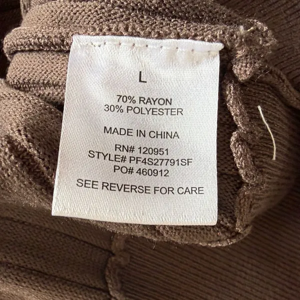 Pinque Franchesca Long Sleeve Sweater Brown Large NWT STITCH FIX - Image 4