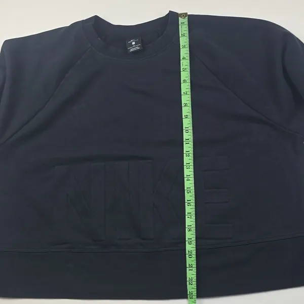 Nike -825 Black Dri-Fit Versa Just Do It Long Sleeve Cropped Sweatshirt Black 2X - Image 8