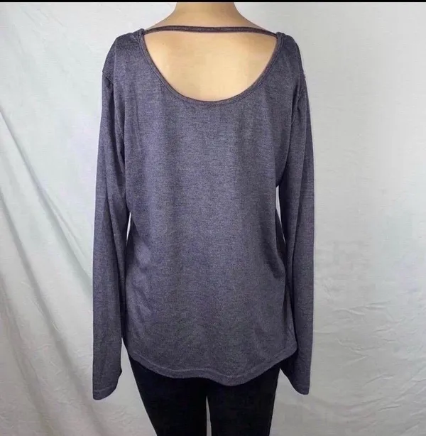 Long Sleeve Blouse Purple Size M - Image 10