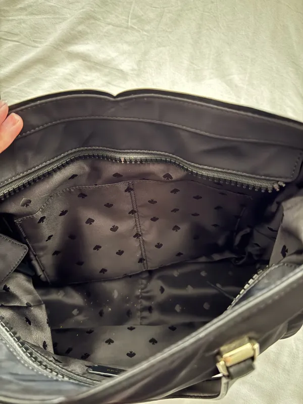 Black Kate Spade Suede Bag - Image 4