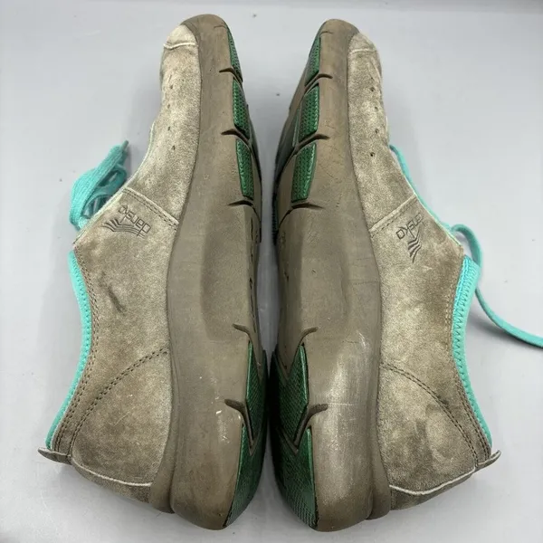 Dansko Women's Sneakers Sz 39 Elise Gray‎ Turquoise Suede Comfort Casual Walking - Image 7