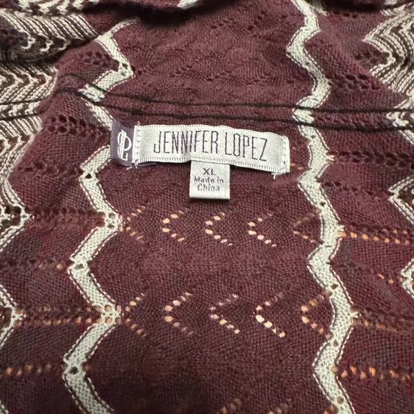 Jennifer Lopez XL Magenta Purple Open Tie cardigan - Image 2