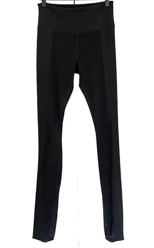 Athleta Elation Hybrid Tights Leggings Black Sz Small Ribbed High Rise - Image 3
