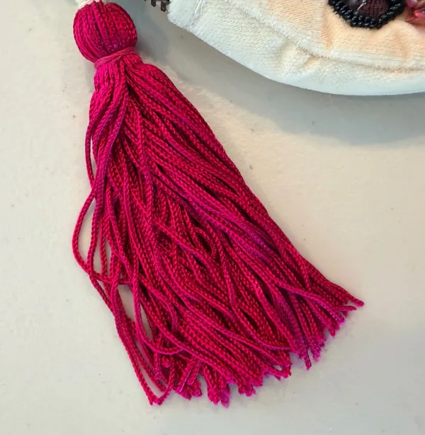 Anna Harlow Russo X Anthropologie | “R” velvet beaded bag - Image 2