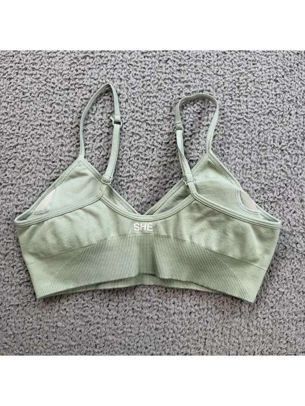 Darc Sport Wolves SHE Seamless Sports Bra S Rare 1 of 500!! Sage Green Limited - Image 2