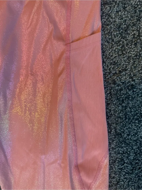 Electric Yoga pink sparkle set top with bra (large) and leggings medium) $160 - Image 8
