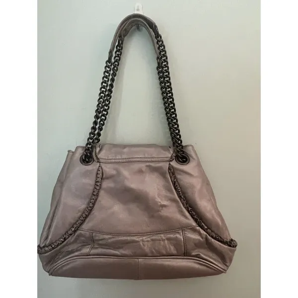 Betsey Johnson Crystal Dreams ‎ Leather Drawstring Shoulder Handbag Purse - Image 7