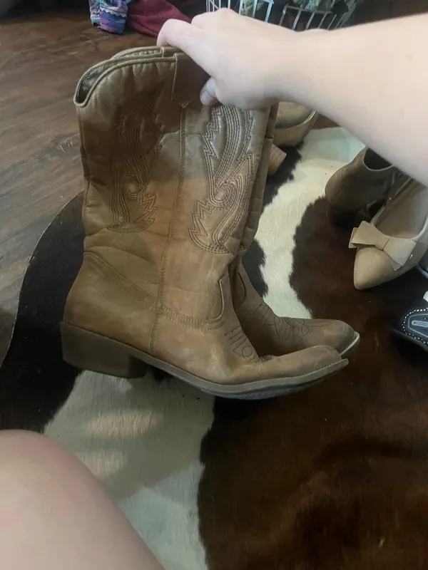 Ladies brown cowboy boots - Image 3
