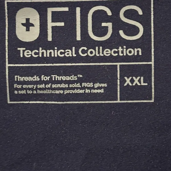FIGS Technical Collection Casma‎ V Neck Scrub Top Womens XXL 2XL Blue FW1100 - Image 4