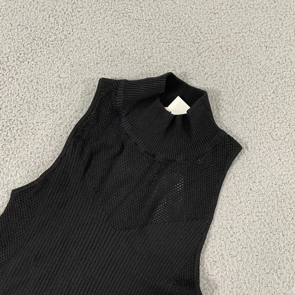 Heartloom Irena Top Women M Black Sleeveless Ribbed‎ Mock Neck NWT - Image 3