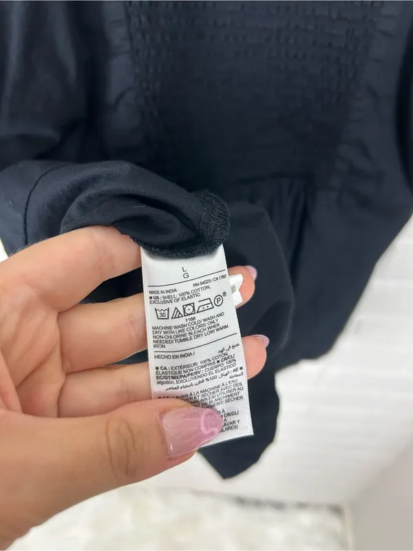 Old Navy Black Cotton Top Size L - Image 7