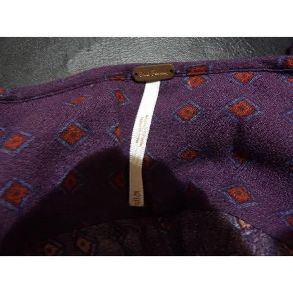 Free People Womens Purple Sunset Boulevard Boho‎ Short Romper XS - Image 5