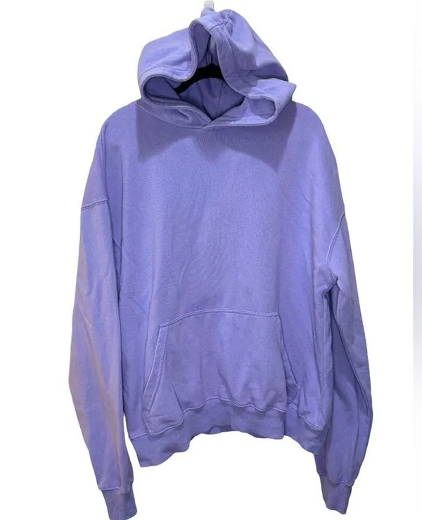 naked wardrobe Classic Oversized Hoodie - Light Purple Size L - Image 2