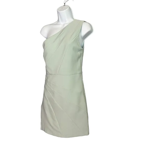 Michael Costello Blue One Shoulder Mini Dress SMALL Bodycon Cocktail $188 NEW - Image 5