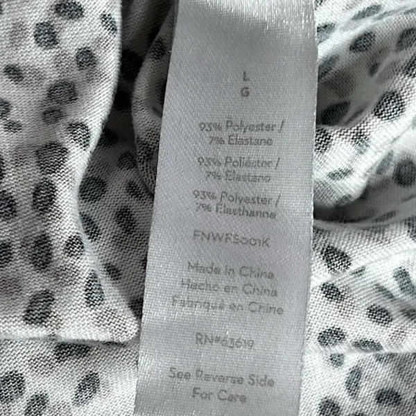 Nine West multi color Print Pajamas Jogger Pants Women White L Loungewear Soft - Image 7