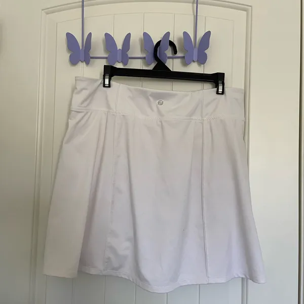NWOT Adrienne Vittadini women’s white tennis golf athletic stretch‎ skort large - Image 5