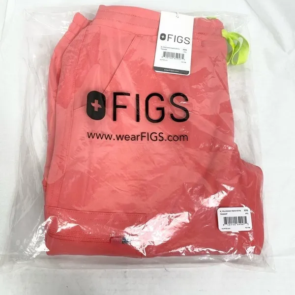 Figs Yola Hot Coral Skinny Scrub Pants Limited Edition Color - Image 2