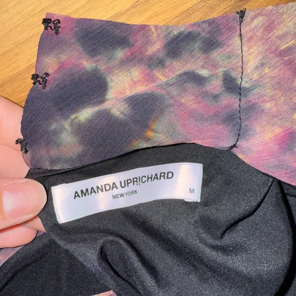 Amanda Uprichard Purple Tie Dye Sleeveless Mock Neck Mini Dress wedding‎ holiday - Image 6