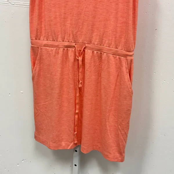 Lou & Grey Coral Heather Knit Sleeveless Drawstring Waist Knee Length Dress Med - Image 4